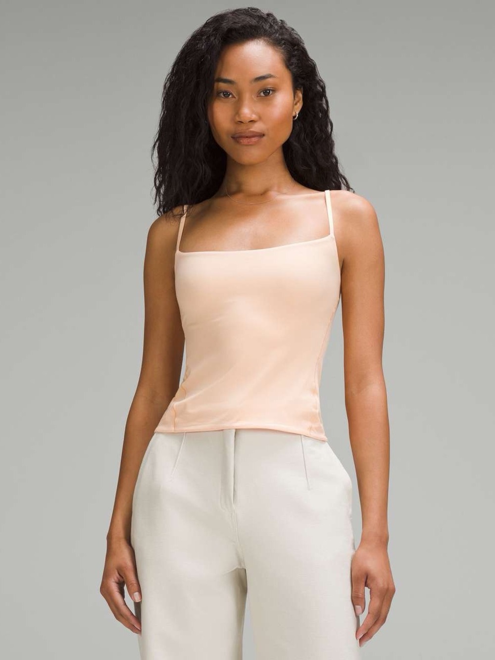 Lululemon Wundermost Ultra-Soft Nulu Spaghetti-Strap Cami - Peach Bellini XS